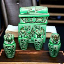 Antiquities Rare Canopic box Sons of Horus Ancient Egyptian Unique Egyptian BC picture