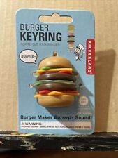 Kikkerland Keyring Hamburger Burger Makes Burrrp~ Sound NEW picture