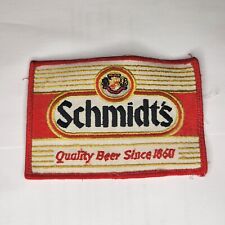 Vintage Schmidt's Beer Patch Embroidered Large picture