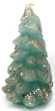 Christmas Tree Candle 1970s Vintage Holiday Decor picture