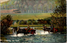 Farm Life Crossing The Ford Horse & Wagon Raphael Tuck Vintage C. 1910 Postcard picture