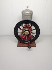 Antique Red Cast Iron Single Wheel Manual Coffee Grinder VTG Functional  picture
