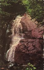 Granville Gulf VT Vermont, Moss Glen Falls, Waterfall Vintage Scalloped Postcard picture
