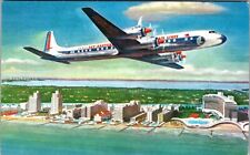 The Golden Falcon Airplane, Eastern Air Lines Vintage Postcard JA30 picture