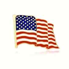 High Quality American Waving Flag Lapel Pins - Patriotic USA picture