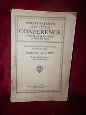 LDS Conference Report of October 1926 Mormon Book   Lot # E4 picture
