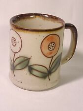Otagiri Style Vintage Browns Speckled Stoneware Flower Mug picture