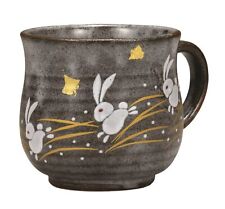 《Kutani yaki (ware) 》Japanese Mug Jumping Rabbit picture