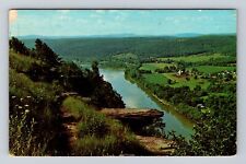 Wyalusing Rocks PA-Pennsylvania, Majestic Indian Overlook Vintage c1973 Postcard picture