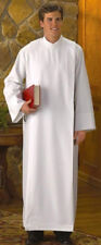 R.J. Toomey White Polyester Front Wrap Clergy Alb for Church (Small) picture