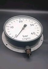 Vintage Metal Pressure Bar Gauge Steam Punk Industrial 15 cm Diameter Dial picture
