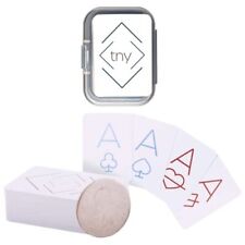 tny 2 - Ultra Mini Waterproof Playing Cards  Custom Plastic Case, Full Card Deck picture