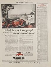 1924 Print Ad Mobiloil Vintage Car on Road Gargoyle Symbol Vacuum Oil Company picture