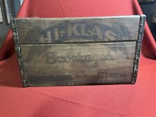 Vintage Hi-Klas Beverages Wood Crate Box Lansing Michigan  picture