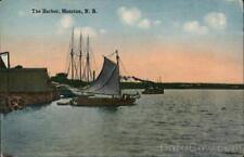 Canada Moncton,NB The Harbor New Brunswick R.R. Colpitts & Son Postcard Vintage picture
