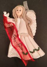 Guardian Angel Christmas Ornament Figurine Someone Special Folk Art Love Hope picture