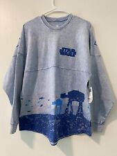 New Disney Parks Star Wars Hoth Spirit Jersey AT-AT Blue Stone-Washed Size Small picture