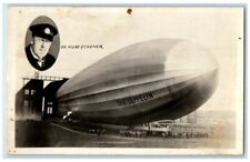 c1920's Dr. Hugo Eckener Graf Zeppelin View Germany RPPC Photo Postcard picture