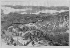 WASHINGTON D. C. BALLOON VIEW IN 1861 CAPITAL ROTUNDA CONSTRUCTION HISTORY picture