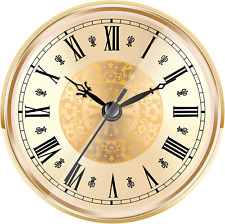 4.3 Inch/ 110 Mm Quartz Clock Insert, Gold Trim, Roman Numeral, Quartz Movement picture