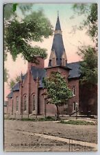 Brooklyn Iowa~Grace ME Methodist Episcopal Church~Stained Glass~c1910 Postcard picture