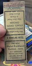 Matchbook Cover The New Hotel Rockland Rockland Maine M.F. Donohue picture