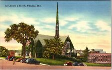 Bangor ME-Maine, All Souls Church, Religion, Vintage Postcard picture