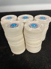 $1 White Faux Poker Chips 9 Gram (100each) picture
