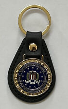 FBI Federal Bureau Of Investigation Leather with Seal Key Chain picture