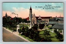 St. Augustine, FL-Florida, St. Joseph's & Old Spanish Cathedral Vintage Postcard picture