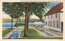 c1940 New York State Fish Hatchery Bemus Point Linen Lake NY  P554 picture