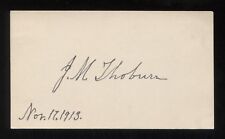 James Mills Thoburn Vintage Signed 3x5 Index Card Autograph From 1913 Bible picture