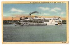 New Orleans Louisiana c1940 S. S. President, Paddlewheel Boat, Mississippi River picture