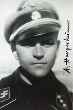 ALFRED HARGESHEIMER - Elite pz. commander - hand-signed photo, rare picture