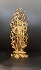 antique japanese buddha statue gold plated  Fudo Moo Wisdom King - Shaun Makita picture