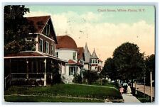 1909 Court Street Houses Sidewalk White Plains New York Posted Souvenir Postcard picture