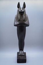 UNIQUE ANCIENT EGYPTIAN ANTIQUE Statue Large Anubis Jackal Headed Heavy Stone picture
