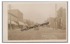 RPPC Added Trolley Street Scene WILTON WI Wisconsin Real Photo Postcard picture