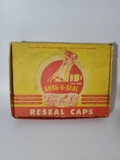 Vintage 1945 Kork-N-Seal 12 Boxes Reseal Red Caps Store Display NEW RARE  picture