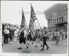1975 Press Photo Charlestown Militia Lead of 4th of July Parade, Boston, MA picture