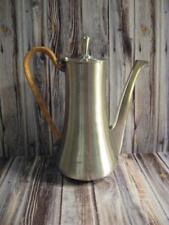 ROYAL SELANGOR PEWTER COFFEE / TEA SERVER w/RATTAN WRAPPED HANDLE - HEAVY picture