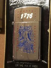 “ Unfired “ 1776-1976 Bicentennial Zippo High Polish Chrome “ Box Alittle Rough picture