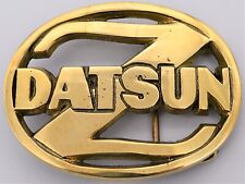 Datsun Z Nissan Sports Car Solid Brass 70s Vintage Belt Buckle picture