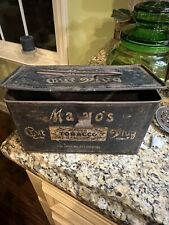 VINTAGE MAYO'S TOBACCO TIN EMPTY LUNCH BOX STYLE HANDLE picture