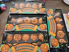 Lot of 4 boxed Vintage Blinking Halloween Decorative Lights Brand New picture