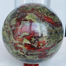 3520g Natural dragon blood stone quartz sphere crystal ball reiki healing picture
