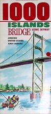 1000 Islands Bridge Map Scenic Skyway 1963 Vintage picture