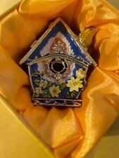 CIEL Collectables Enamel & Crystals Birdhouse Trinket Box Gorgeous NWB picture