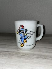 Vintage The Mickey Mouse Club Milk Glass Disney Mug Pepsi Collector Series 1955 picture