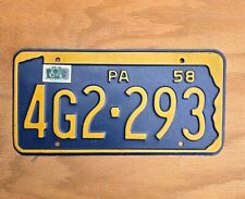 Vintage 1958 Pennsylvania License Plate - PA  picture